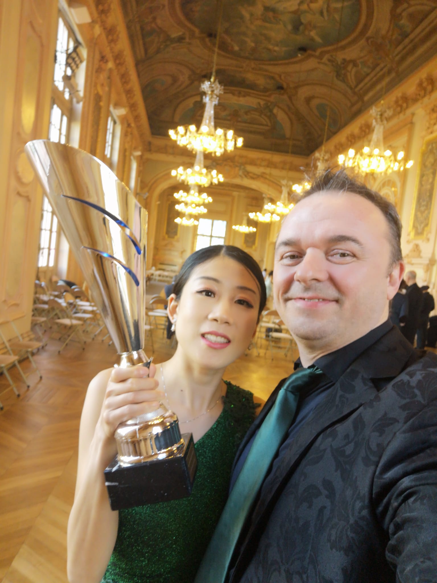 The winners of the Pista Tango Contest 3 000 E Italian and Chinese Couple